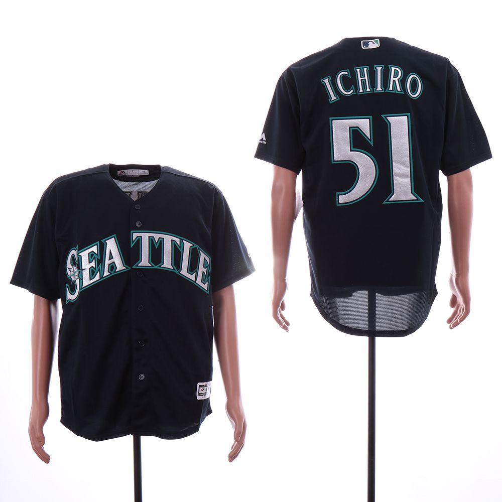 Men Seattle Mariners #51 Ichiro Black Game MLB Jerseys->cincinnati reds->MLB Jersey